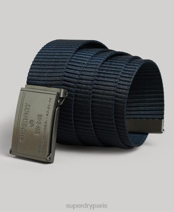 Superdry femmes ceinture à logo en tissu essentiel D64Z1611 accessoires marine