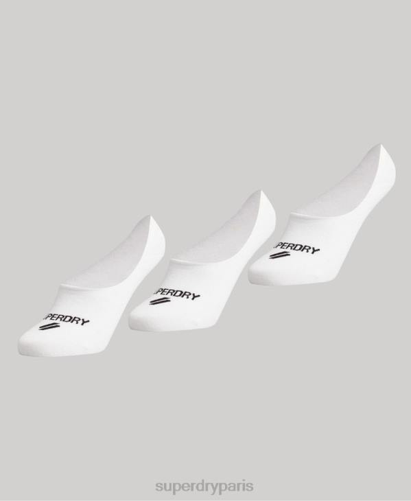 Superdry femmes chaussette invisible coolmax D64Z4199 accessoires blanc