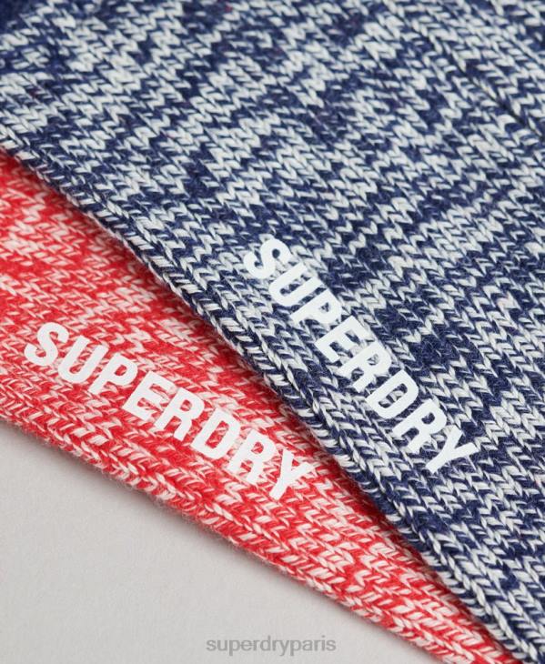 Superdry femmes lot de chaussettes de randonnée en coton bio D64Z4227 accessoires multi
