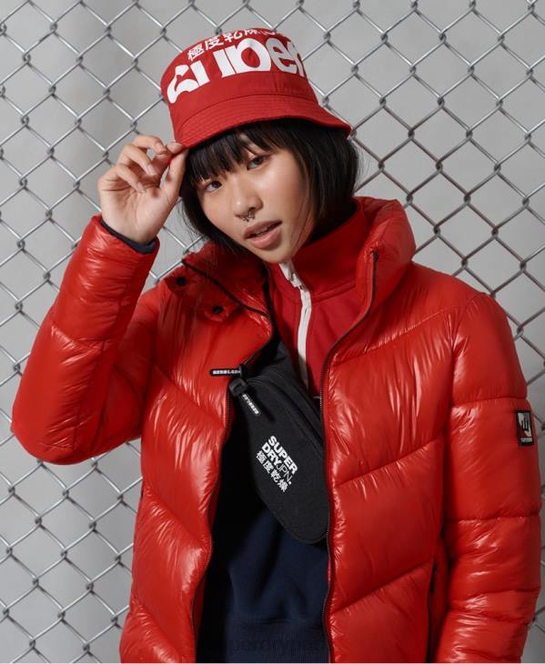 Superdry femmes bob à logo D64Z4328 accessoires rouge