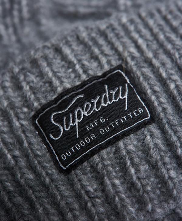 Superdry femmes bonnet cable lux D64Z4279 accessoires gris clair