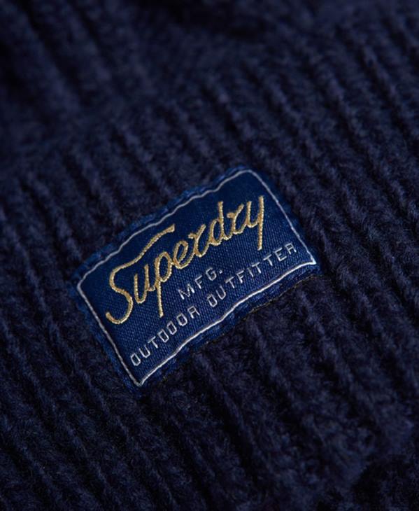 Superdry femmes bonnet cable lux D64Z4284 accessoires marine