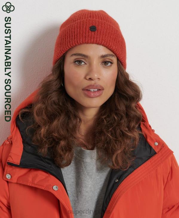 Superdry femmes bonnet de luxe D64Z6608 accessoires rouge
