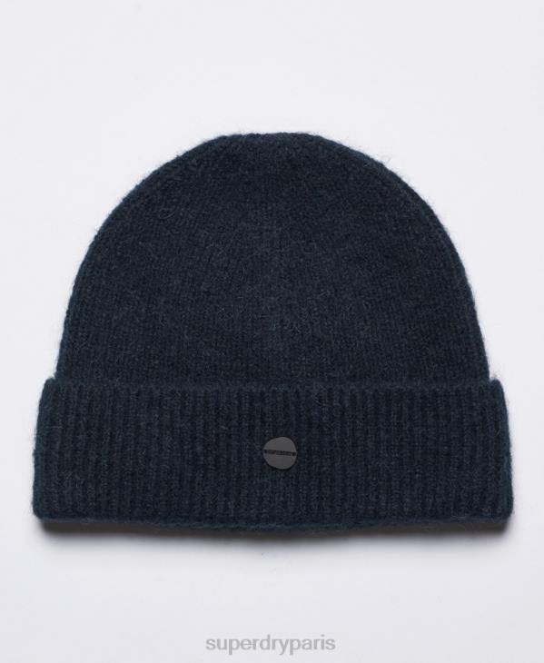 Superdry femmes bonnet de luxe D64Z6612 accessoires marine