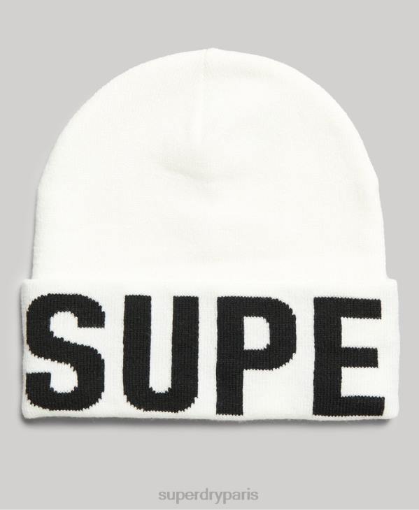 Superdry femmes bonnet de montagne D64Z1690 accessoires blanc