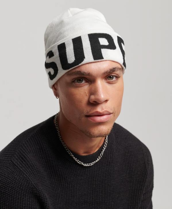 Superdry femmes bonnet de montagne D64Z1690 accessoires blanc