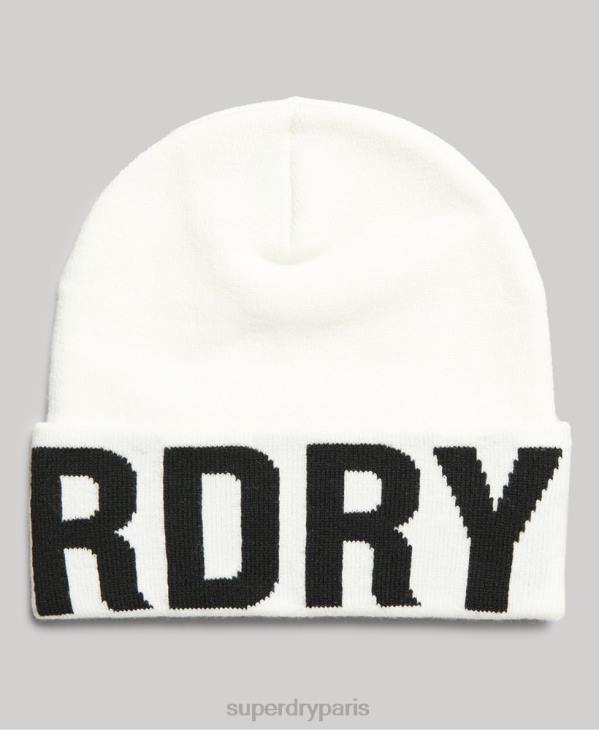 Superdry femmes bonnet de montagne D64Z1690 accessoires blanc