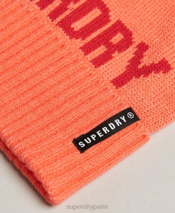Superdry femmes bonnet de neige D64Z4109 accessoires corail