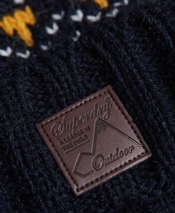 Superdry femmes bonnet intarsia D64Z6621 accessoires marine