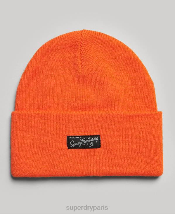 Superdry femmes bonnet à logo D64Z1681 accessoires orange