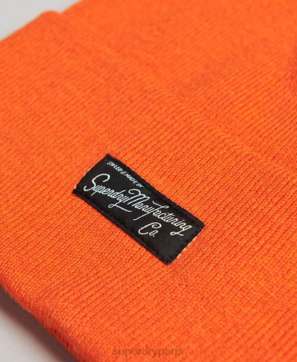 Superdry femmes bonnet à logo D64Z1681 accessoires orange