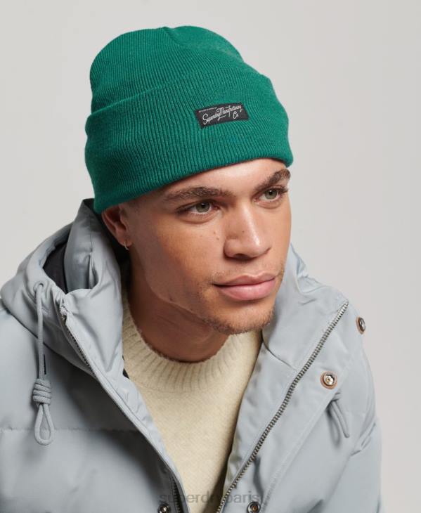 Superdry femmes bonnet à logo D64Z1684 accessoires vert