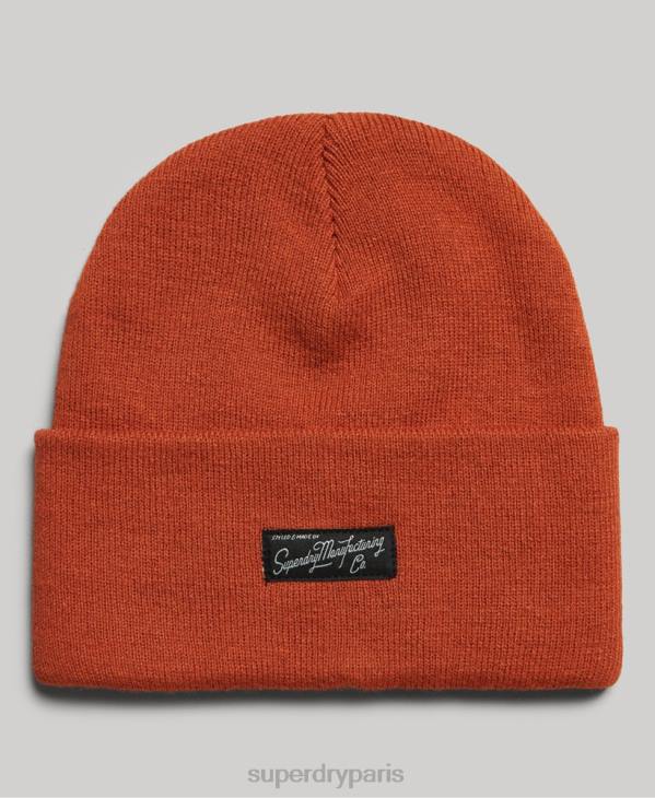 Superdry femmes bonnet à logo D64Z1686 accessoires brun