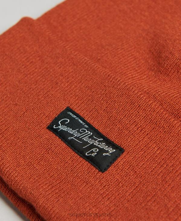 Superdry femmes bonnet à logo D64Z1686 accessoires brun