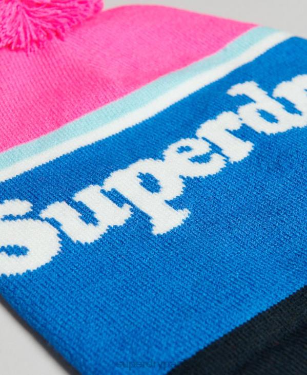 Superdry femmes bonnet à logo D64Z4223 accessoires rose