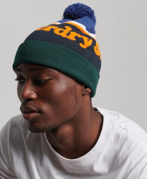 Superdry femmes bonnet à logo D64Z4234 accessoires marine