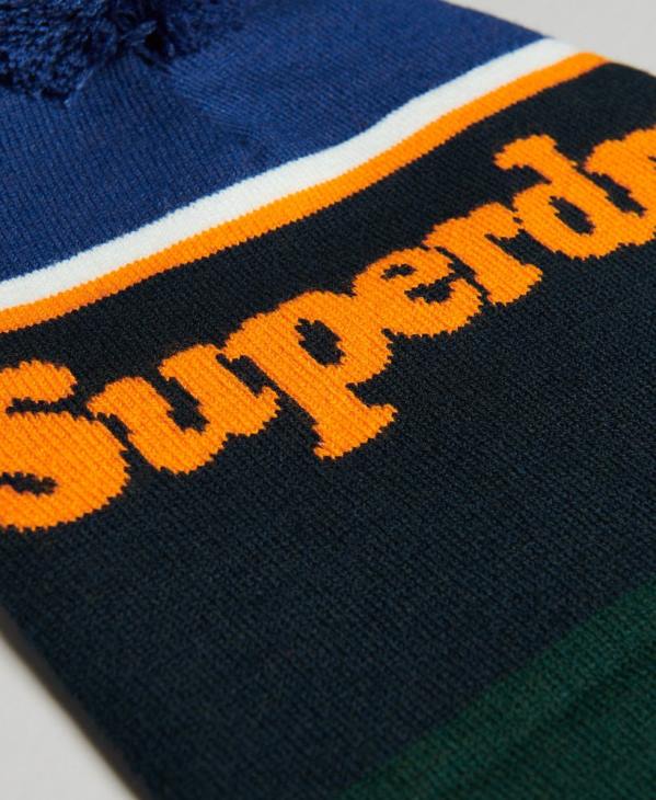 Superdry femmes bonnet à logo D64Z4234 accessoires marine