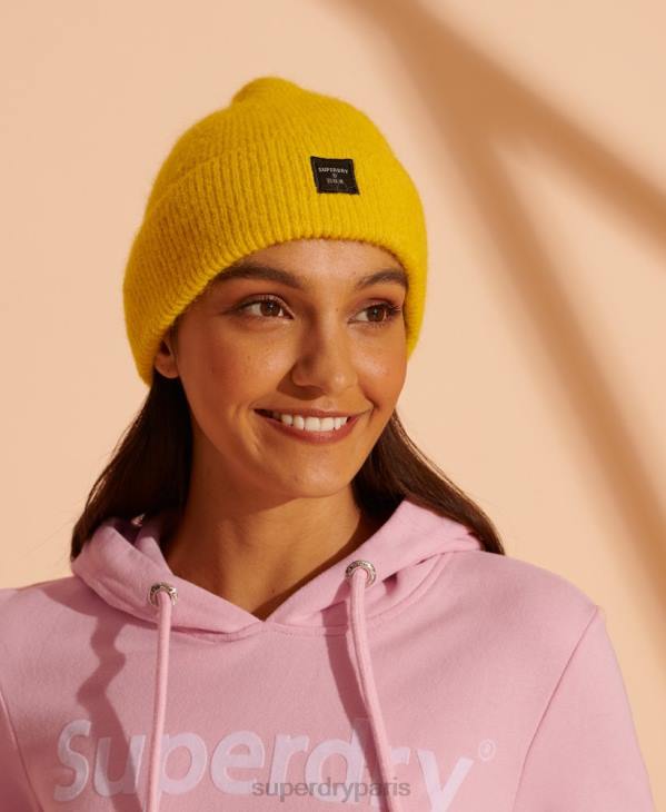 Superdry femmes bonnet super lux D64Z4318 accessoires jaune