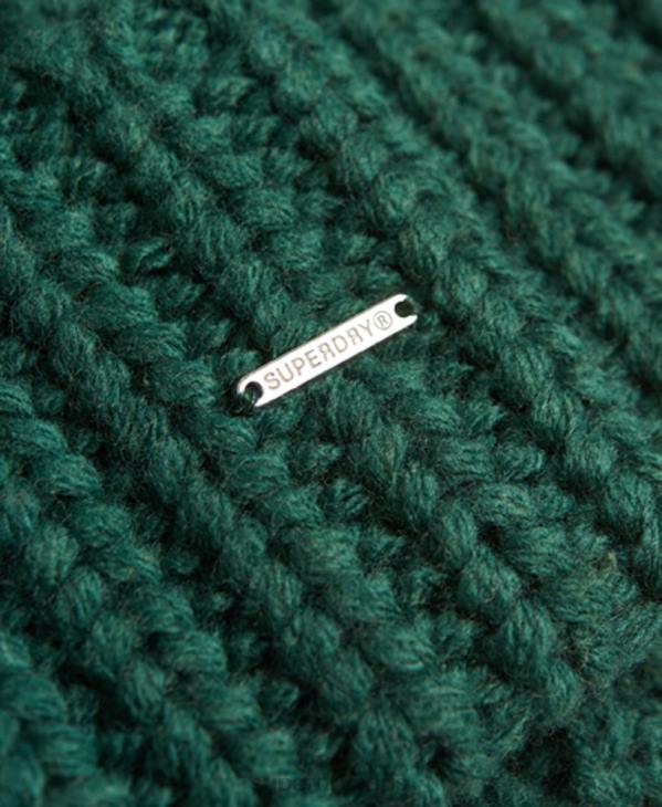 Superdry femmes bonnet super épais D64Z6672 accessoires vert