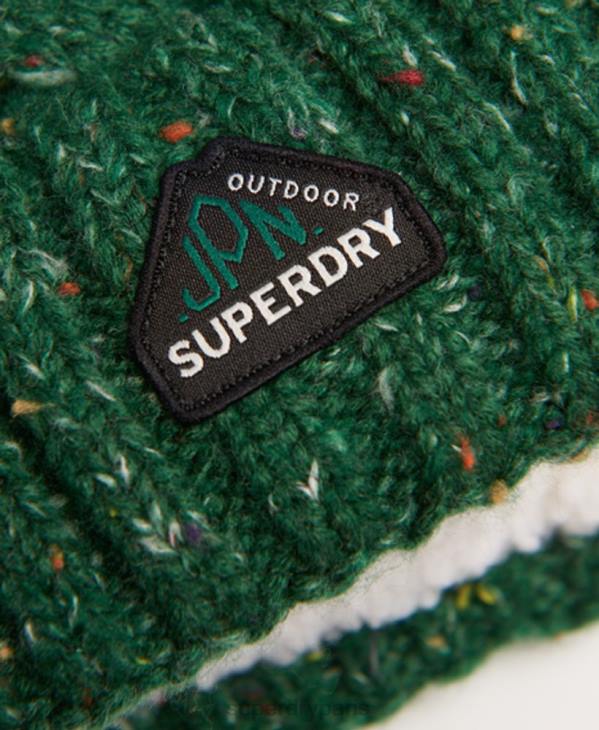 Superdry femmes bonnet à torsades gracie D64Z4321 accessoires vert