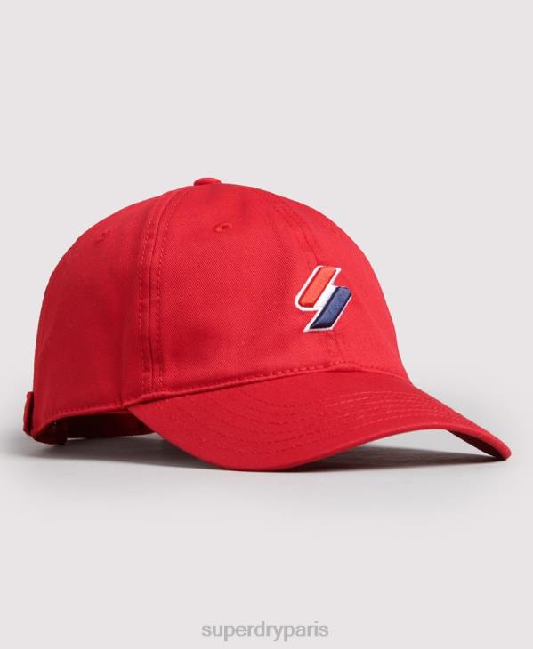 Superdry femmes casquette de baseball essentielle D64Z1760 accessoires rouge