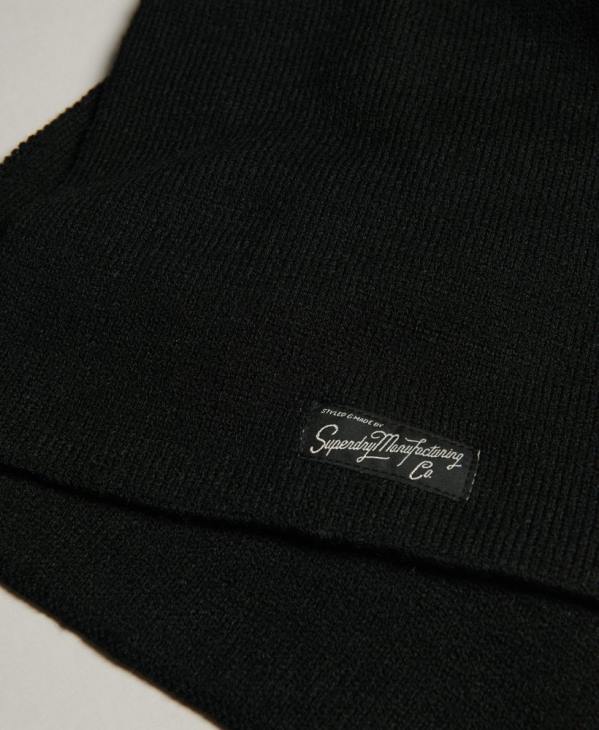 Superdry femmes écharpe classique vintage D64Z4229 accessoires noir