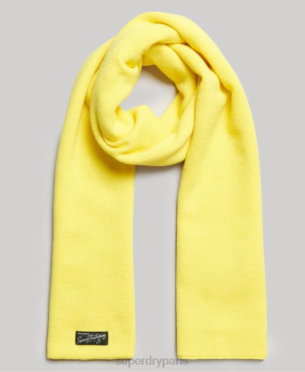 Superdry femmes écharpe classique vintage D64Z4230 accessoires jaune