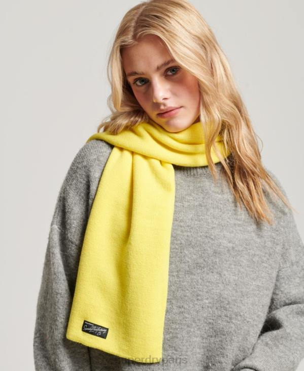 Superdry femmes écharpe classique vintage D64Z4230 accessoires jaune