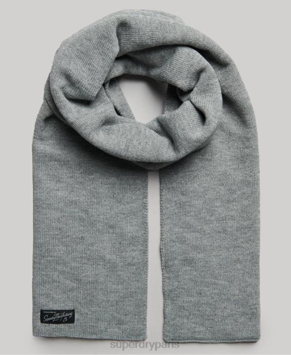 Superdry femmes écharpe classique vintage D64Z4232 accessoires gris