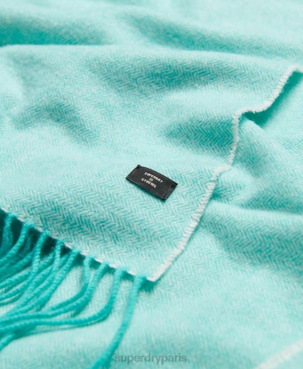 Superdry femmes écharpe d'atelier D64Z4282 accessoires bleu clair