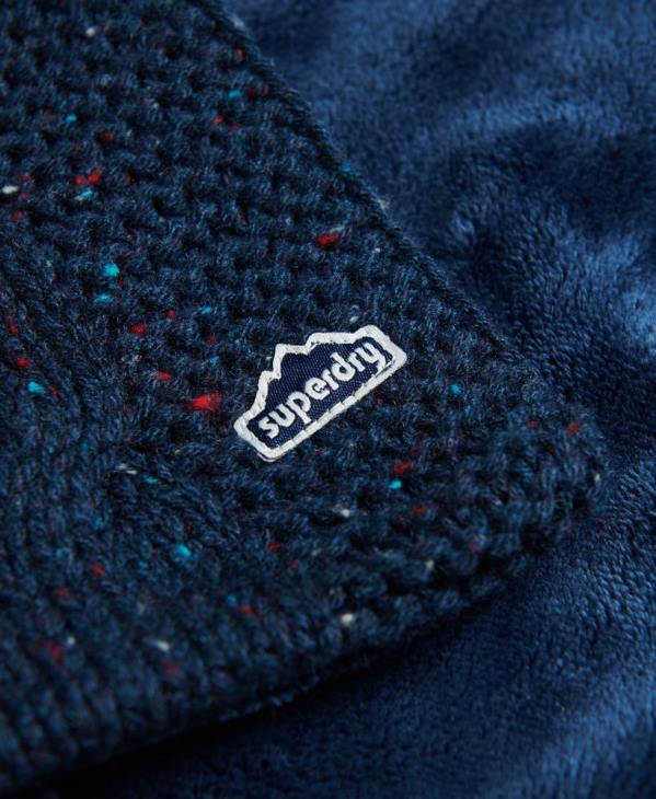 Superdry femmes écharpe en maille torsadée D64Z4251 accessoires marine