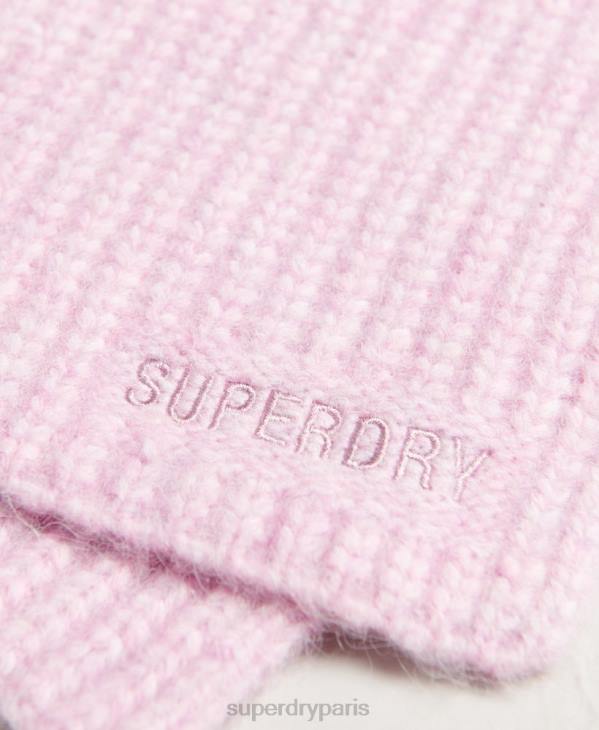 Superdry femmes écharpe nervurée essentielle D64Z4242 accessoires rose