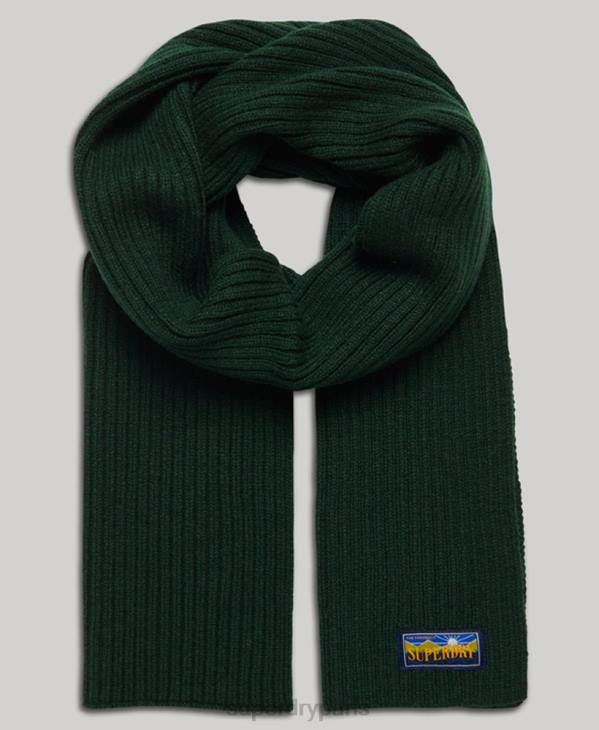 Superdry femmes écharpe radar en laine mélangée D64Z4248 accessoires vert