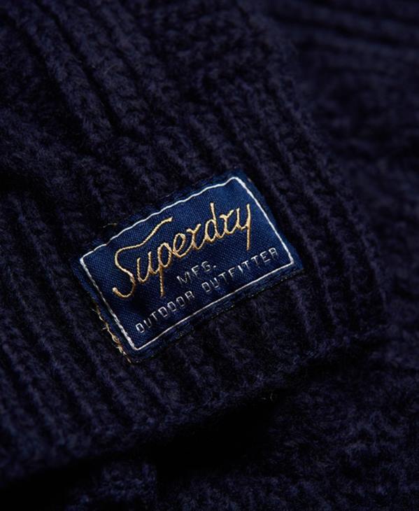 Superdry femmes foulard cable lux D64Z4304 accessoires marine