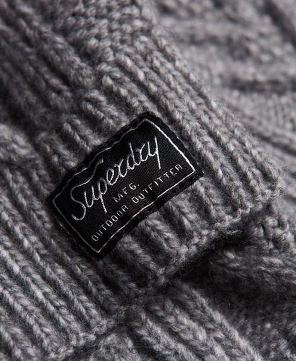Superdry femmes foulard cable lux D64Z4306 accessoires gris clair