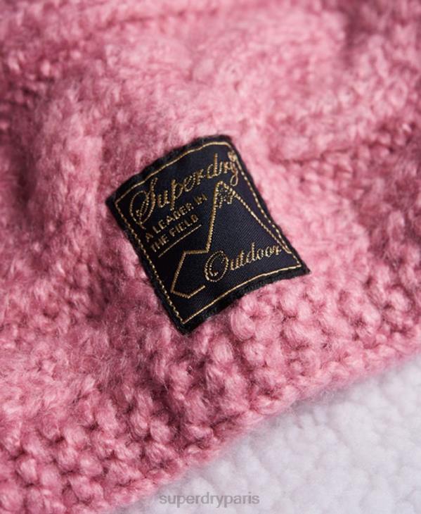 Superdry femmes tour de cou torsadé en tweed D64Z4308 accessoires rose