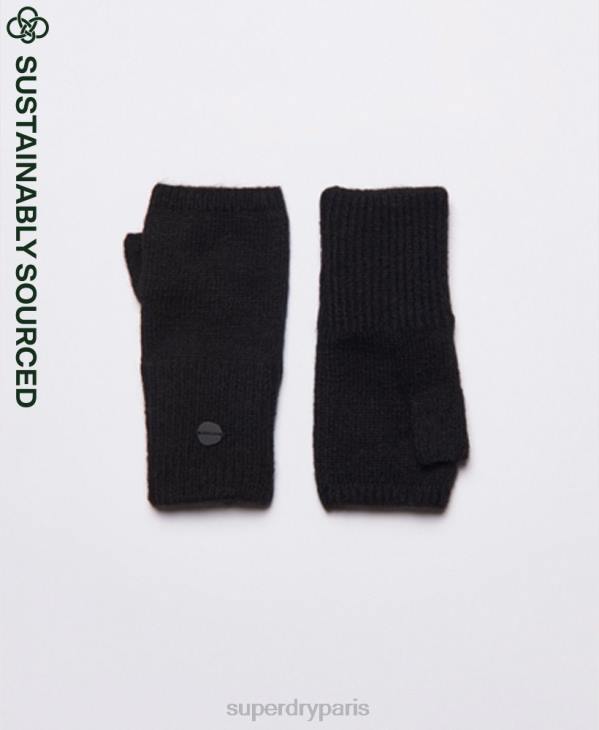 Superdry femmes demi-gants studios luxe D64Z4285 accessoires noir