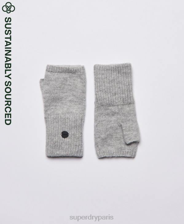 Superdry femmes demi-gants studios luxe D64Z4288 accessoires gris clair