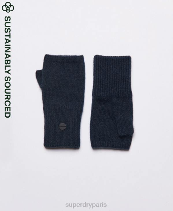 Superdry femmes demi-gants studios luxe D64Z4291 accessoires marine