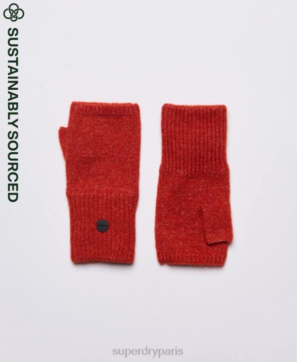 Superdry femmes demi-gants studios luxe D64Z4292 accessoires rouge