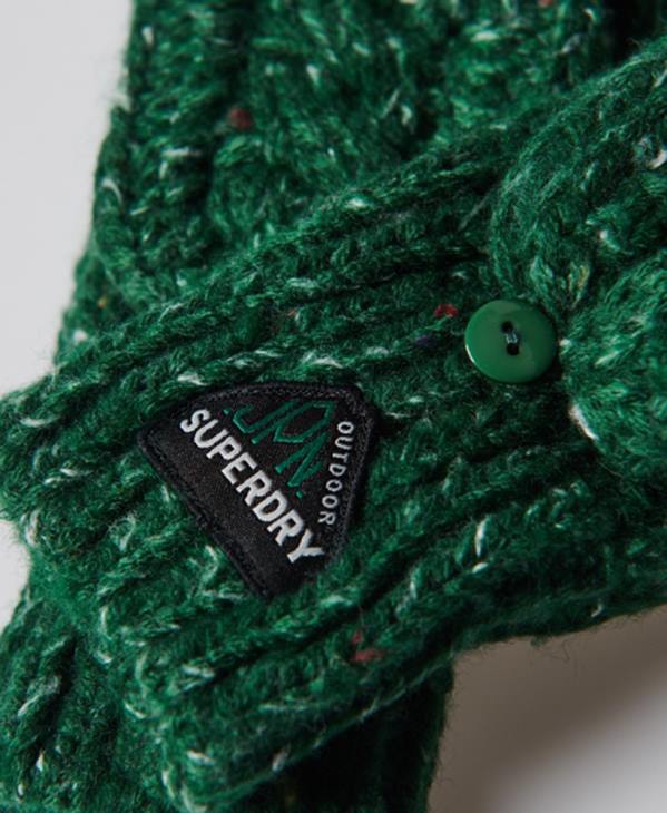 Superdry femmes gants de câble gracie D64Z4322 accessoires vert