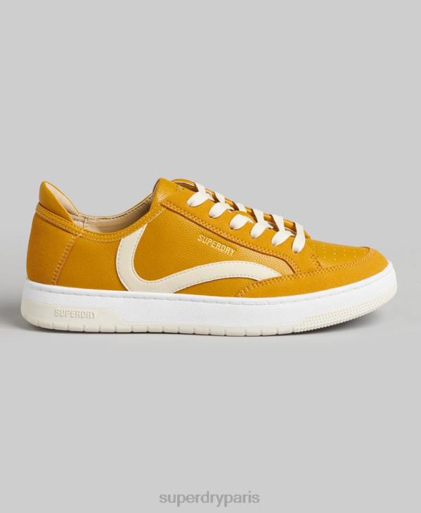 Superdry femmes baskets basses vintage vegan basket D64Z6576 chaussures jaune