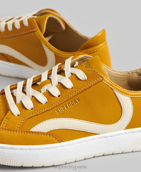 Superdry femmes baskets basses vintage vegan basket D64Z6576 chaussures jaune