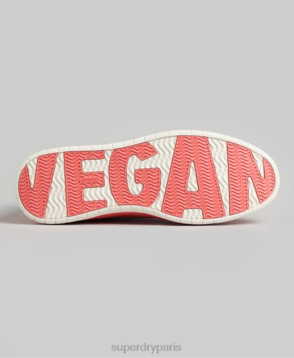 Superdry femmes baskets basses vintage vegan basket D64Z6732 chaussures corail