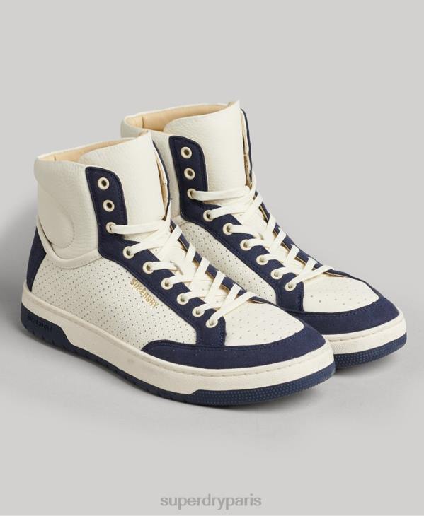 Superdry femmes baskets montantes vegan premium vintage D64Z6665 chaussures marine