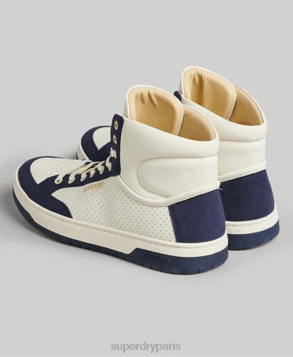 Superdry femmes baskets montantes vegan premium vintage D64Z6665 chaussures marine