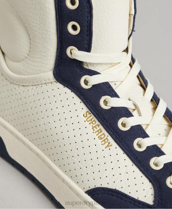Superdry femmes baskets montantes vegan premium vintage D64Z6665 chaussures marine
