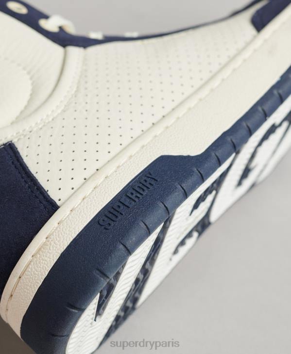 Superdry femmes baskets montantes vegan premium vintage D64Z6665 chaussures marine