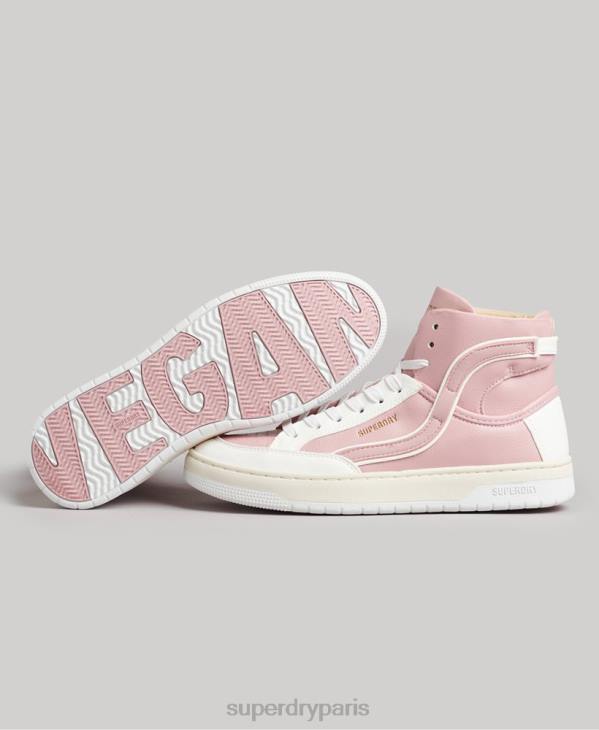 Superdry femmes baskets montantes vintage vegan basket D64Z6673 chaussures rose