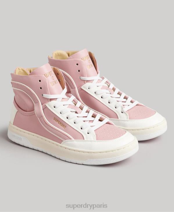 Superdry femmes baskets montantes vintage vegan basket D64Z6673 chaussures rose